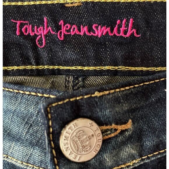 Tough Jeansmith USA Glamour Jeans Music Is Life Pearls Embroidered Low Rise - Picture 5 of 11